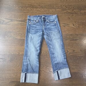 Vintage Rock & Republic Women's Blue Jeans Capri Sz.24 (20in. inseam)